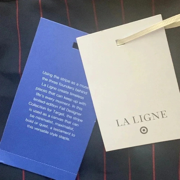 LA LIGNE X TARGET Pant Wide Leg Trousers Side Stripe Navy & Red Size 4X New - Picture 7 of 12